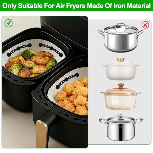 12 Stück Magnete für Airfryer Backpapier Silikon, Befestigung für Heißluftfritteuse Zubehör, Einfache Anwendung, Passend für Single Dual Basket Air Fryer