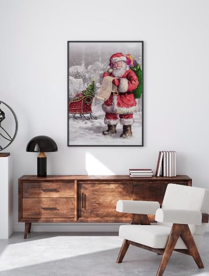 Amazon.com: Santa Wall Art Print, Vintage Christmas Art