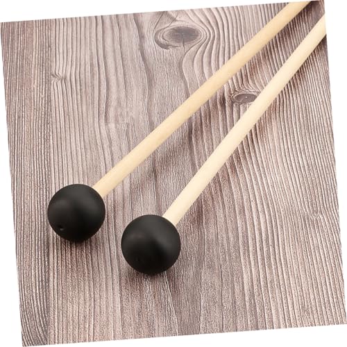TOYANDONA 2 piezas Baquetas de Madera con Mangos de Madera para Xilófono, Tambor de Lengüeta y Instrumentos de Percusión, diseño elegante para músicos y bateristas miniatura 5