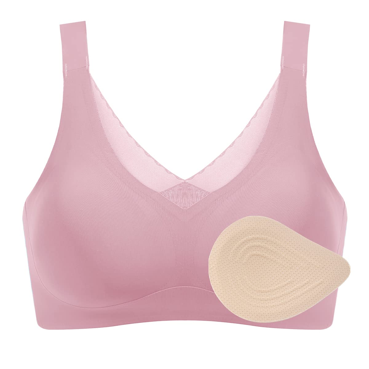 Sponsored Ad – Seamless Post-Surgery Bra for Women, Mastectomy Bra with Latex Foam Breast Forms Set