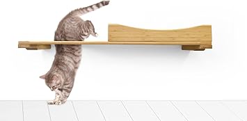 Catastrophic Creations The Nest Cat Bed Modern Cat Bed Bamboo Bed for Cats Warm & Plush Pet Bed Modular Cat Beds for Indoor Cats Faux Fur Nap Cat Bed