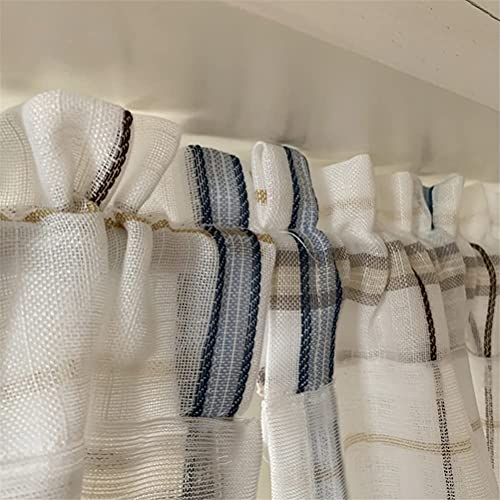 Cortinas cortas para cocina acabado lino texturizado premium panel de cenefa 6