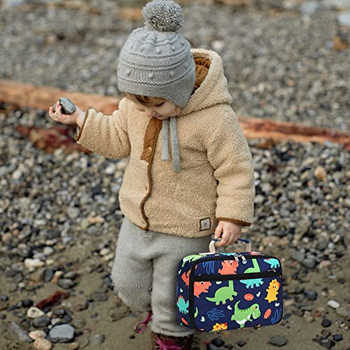 Loidou Lunch Box Kids Boys Girls Insulated Lunch Bag Thermal Meal Tote Reusable Lunch Pail Bags For School Travel (Dinosaur Navy) #TOP5