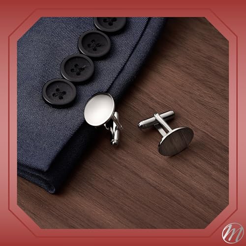 MASSETE Sterling Silver Cufflinks for Men Personalized with Engraved Initials or Name Gift for Men - Made in Italy4