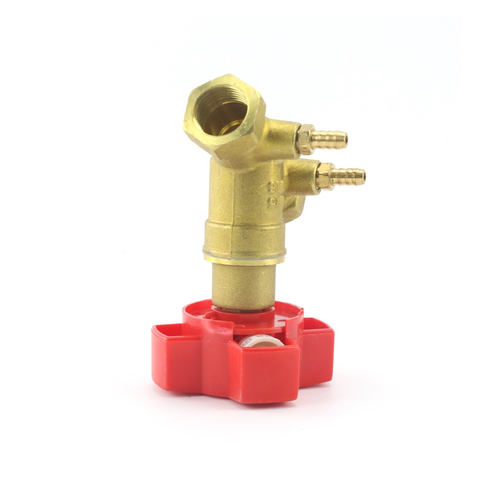 QOXEZY DN25 Messing Flow Meter Met Visuele Aanpassing - HVAC Balansklep Voor Eenvoudige Stroomregeling (4-15L/min Of 8-30L/min)