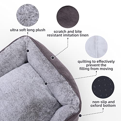 Hoopet Dog Beds For Large Medium Small Dogs With Reversible Cushion,Soft Machine Washable Removable Cover Rectangle Pet Puppy Cat Sofa Bed Non-Slip Bottom…… #TOP4