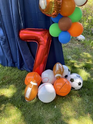 Image of 8 Balloon Numbers Birthday Decorations, 40In Red Balloons for Men Women | Eye-catching Appearance, Perfect Decorative Centerpieces, Convenient Self-sealing Structure, Widely for Various Occasions