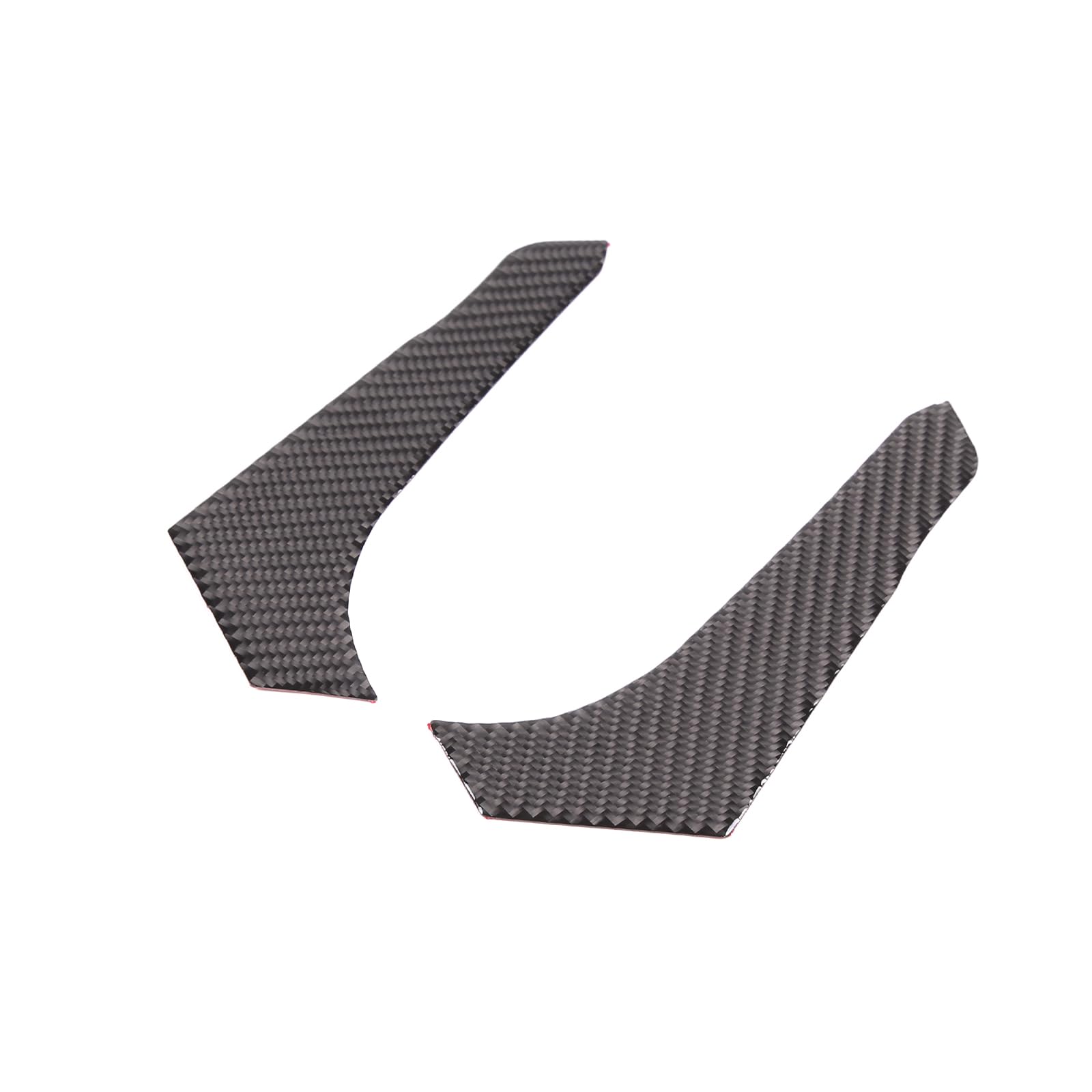 Rear Center Console Panel Cover Trim for Tesla Model 3 Highlander 2023-2024, Car Rear Console Screen Side Decor Sticker, Rear Back Air Conditioner Outlet Vent Panel Side Trim Strip? Carbon Fiber1