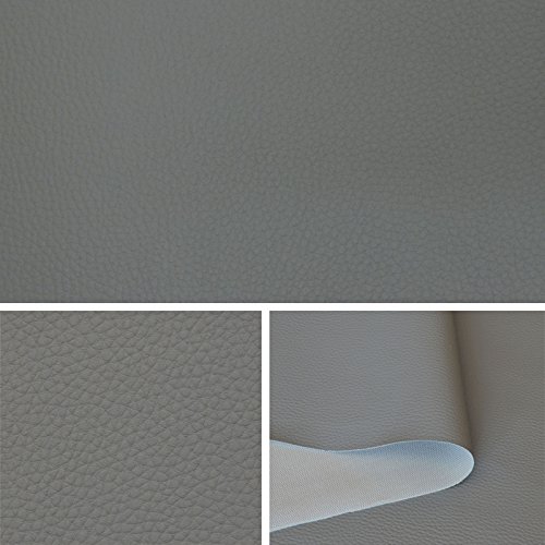 Skaï simili cuir gris tissu au metre, tissu d'ameublement T073 09