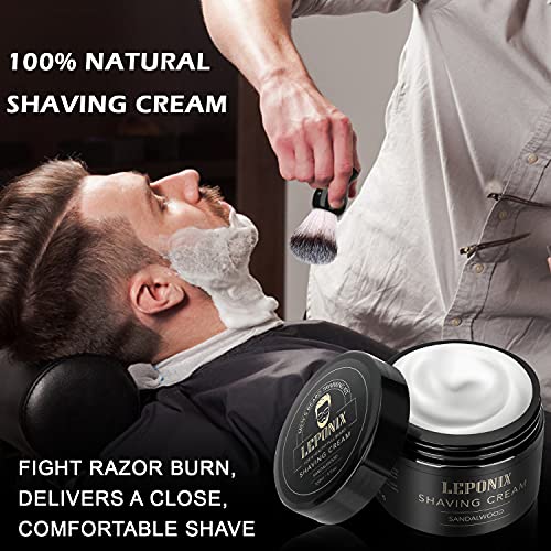 Leponix Men’s Shaving Kit Pre-Shave, Cream & Balm