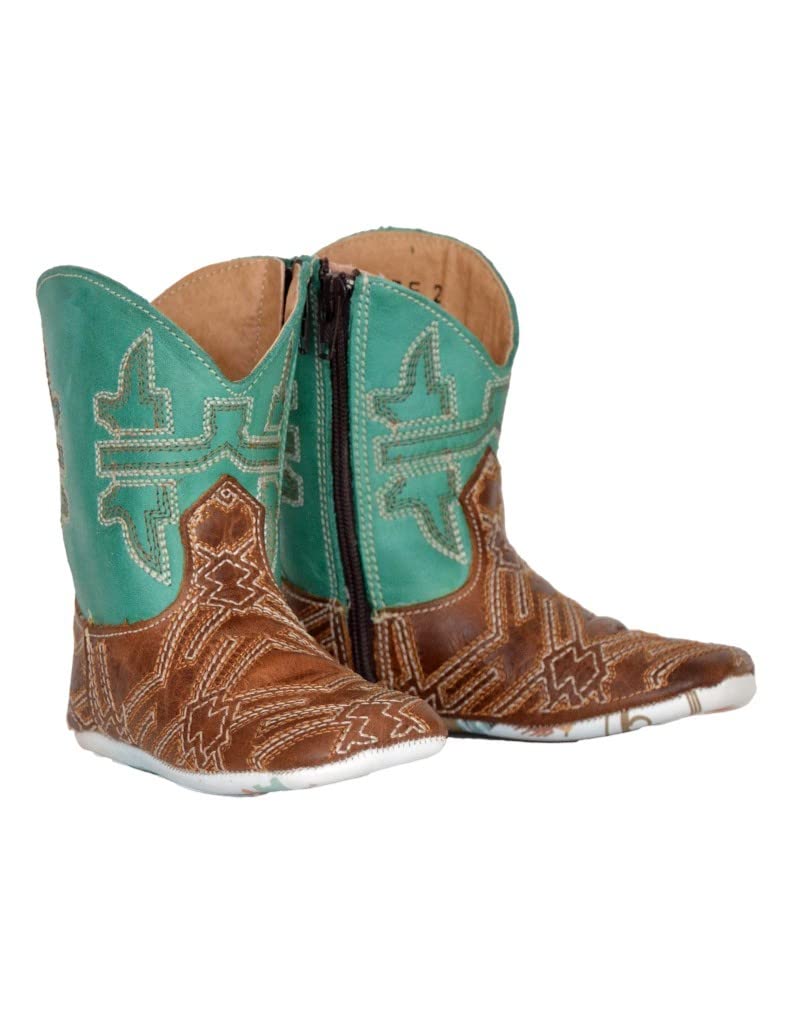 Tin Haul Infant-Boys' I Am in Stitches Western Boot Broad Square Toe Brown 2 D(M) US