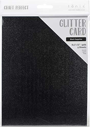 Cardstock pailleté Craft Perfect Black Sapphire sans perte de paillettes