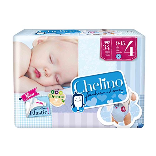 Pañal Chelino Fashion&Love talla 4 (9-15 kg) 34 unds