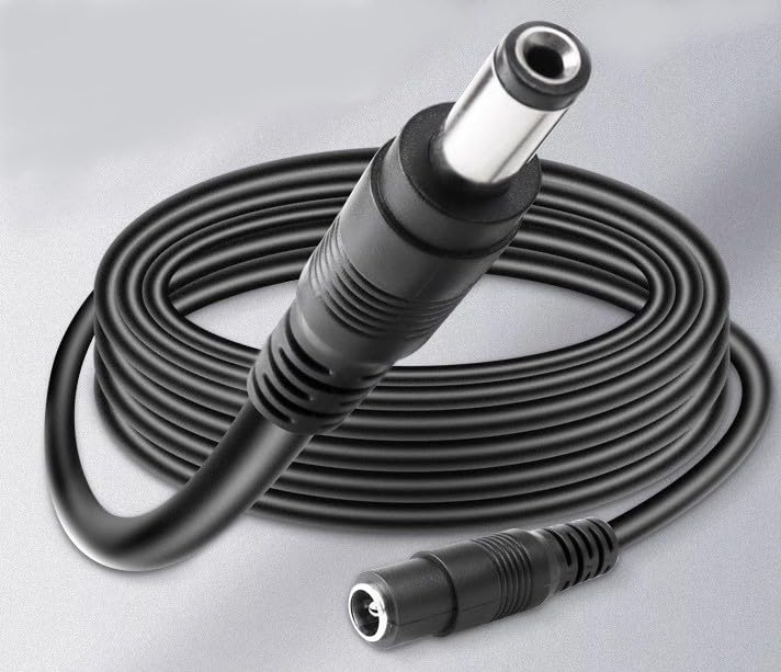 Image of ZXN Dc Male to Female Power /Adapter Extension Cable dc Plug Extension Cord 5.5mm x 2.1mm 12v Extension for CCTV,LED Strip (Black)(1 Metre)