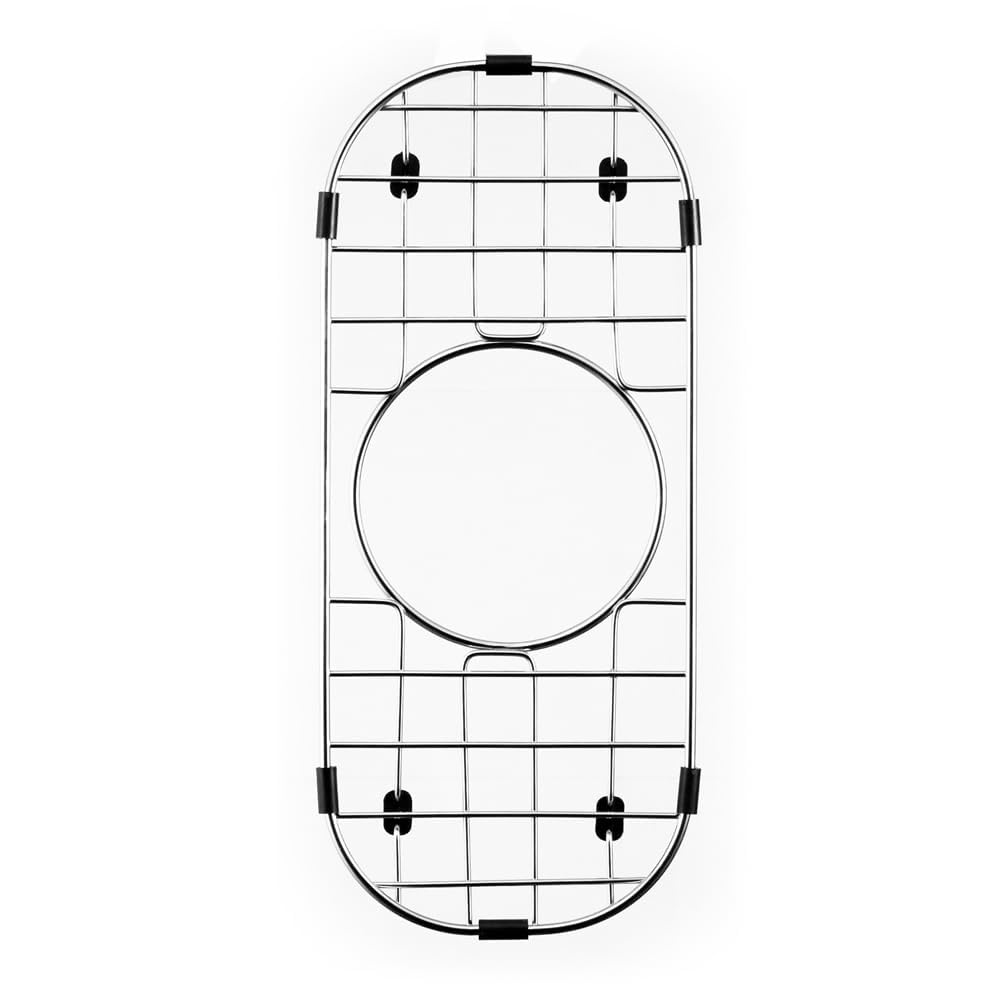 Houzer BG-1100 Wirecraft Kitchen Sink Bottom Grid, 6.25-Inch by 14.62-Inch, Stainless Steel, 6-1/4-by-14-1/4-Inch