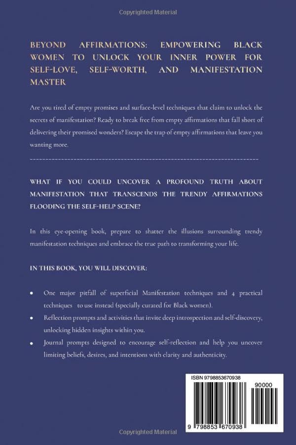 Vista 2 de Beyond Affirmations Empowering Black Women to Unlock Your Inner Power for Self-Love, Self-Worth, and Manifestation Mastery