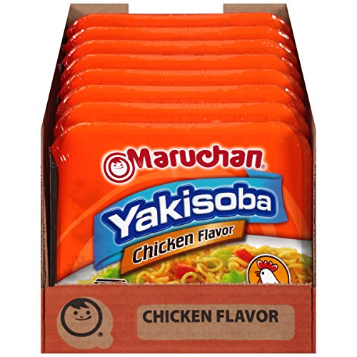 Image of Maruchan Yakisoba, Chicken Flavor - Stir-Fried Japanese Instant Ramen Noodles, High Protein Microwavable Meal - 4 Oz. (Pack of 16)