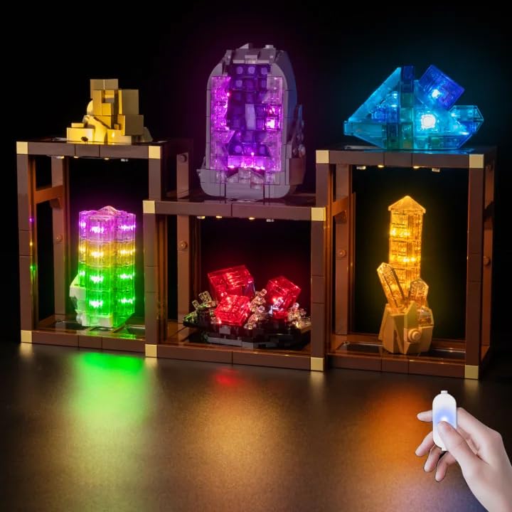 Lighting Compatible with Lego Mineral Collection Building Set, Upgraded Brightness Adjustable Lighting Accessories Compatible with Lego 21362(JUST Lights)