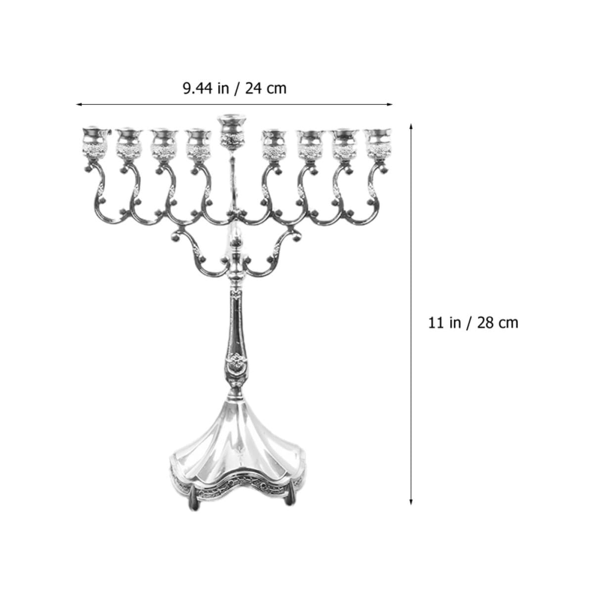 Candelabro de Metal de Aleación de Zinc Estilo Europeo Antiguo 9 Brazos, Decoración Elegante para Bodas y Fiestas Nocturnas, Rendimiento Estable y Uso Práctico