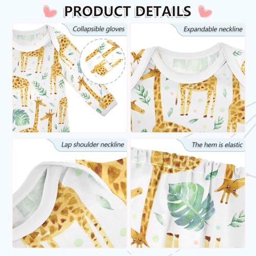 Newborn Gown Baby Nightdress Soft Long Sleeve Baby Sleeper Gowns for Easier Diaper Changing Cotton Baby Pajamas,3M3