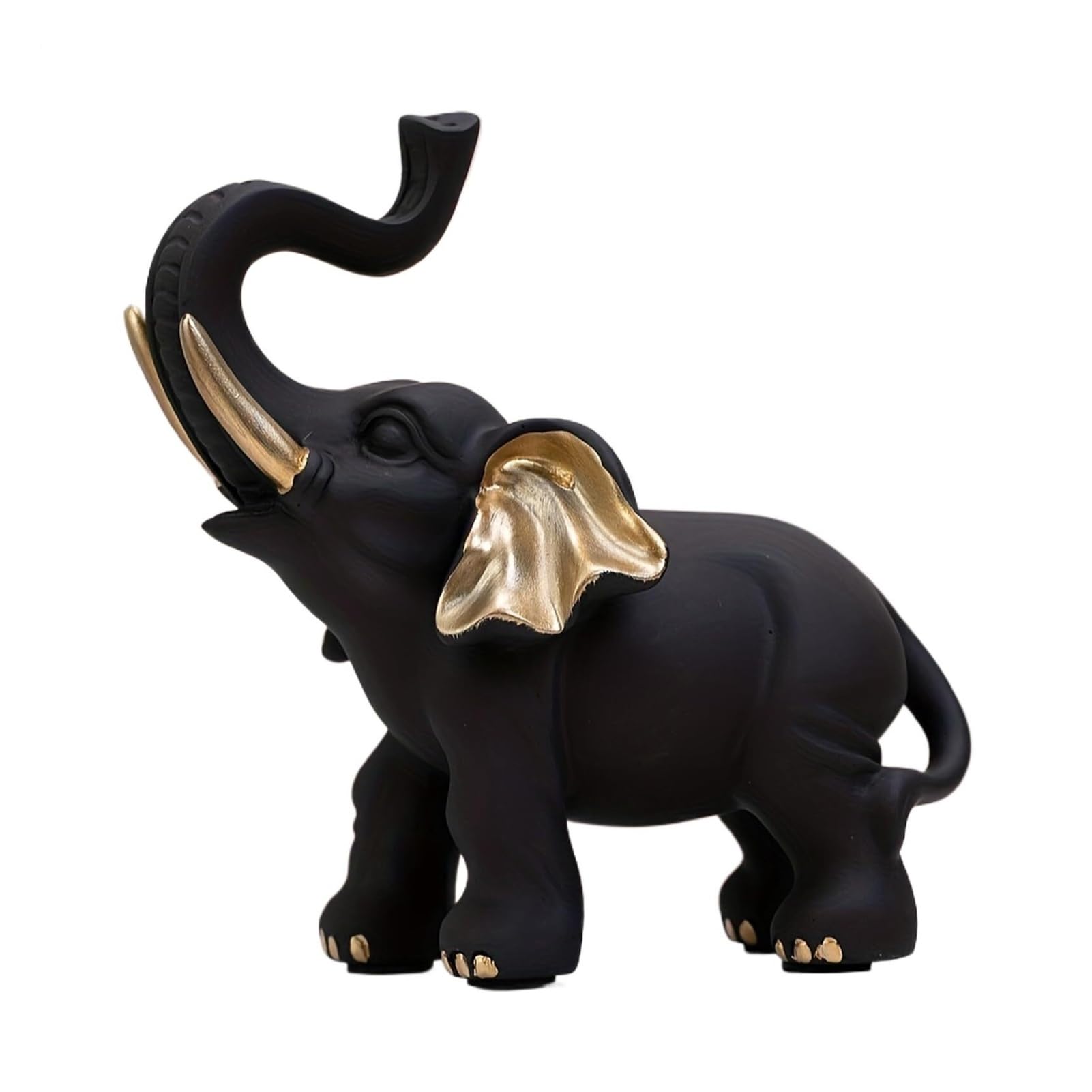 Regalos de inauguración Estatua de decoración del hogar con Figuras Elefante Negro Decoración única