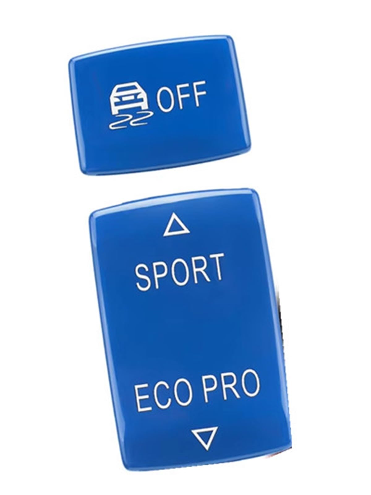 Button Trim Compatible with BMW 1 2 3 4 Series F20 F21 F22 F23 F30 F31 Car Sport Eco Pro ESP Antislip Radar Sensor Switch Button Cover(2 Buttons Blue)