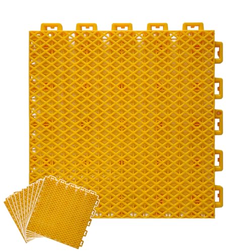 QD-SGMP ジョイント式 屋外ガレージタイル 駐車場 床マット はめ込み式 滑り止め 防汚 水洗いOK 高耐久 排水設計 スポーツフロア 車庫 ベランダ 30*30cm*80枚