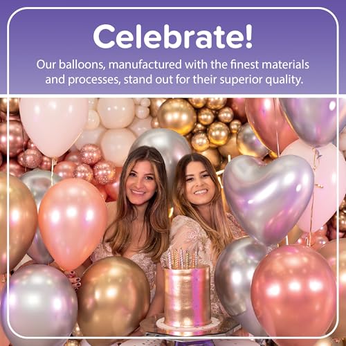 Ballons ronds Reflex dorés pour réussir votre arche de fête Sempertex