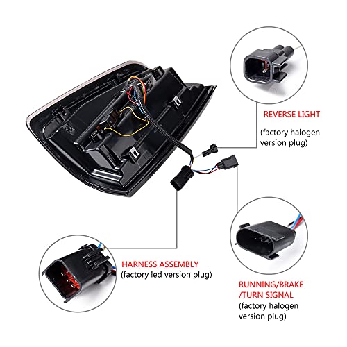 Anzios 2X All-In-One White Red Running Brake Stop Reverse Light Drl Tail Lamp Compatible With 2009-2018 Dodge Ram 1500 2500 3500 #TOP4