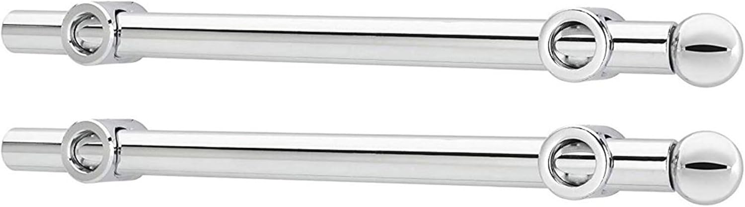 Rev-A-Shelf 12" Pull Out Valet Rod for Closet Organization, Extendable Sliding Clothes Storage Hanging Rack w/ Hardware, Chrome, CVR-12-CR (2 Pack)