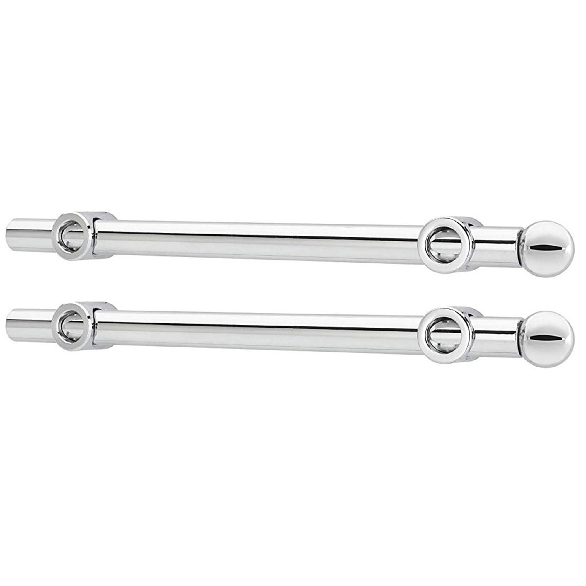 12" Pull Out Valet Rod for Closet Organization, Extendable Sliding Clothes Storage Hanging Rack w/ Hardware, Chrome, CVR-12-CR (2 Pack)