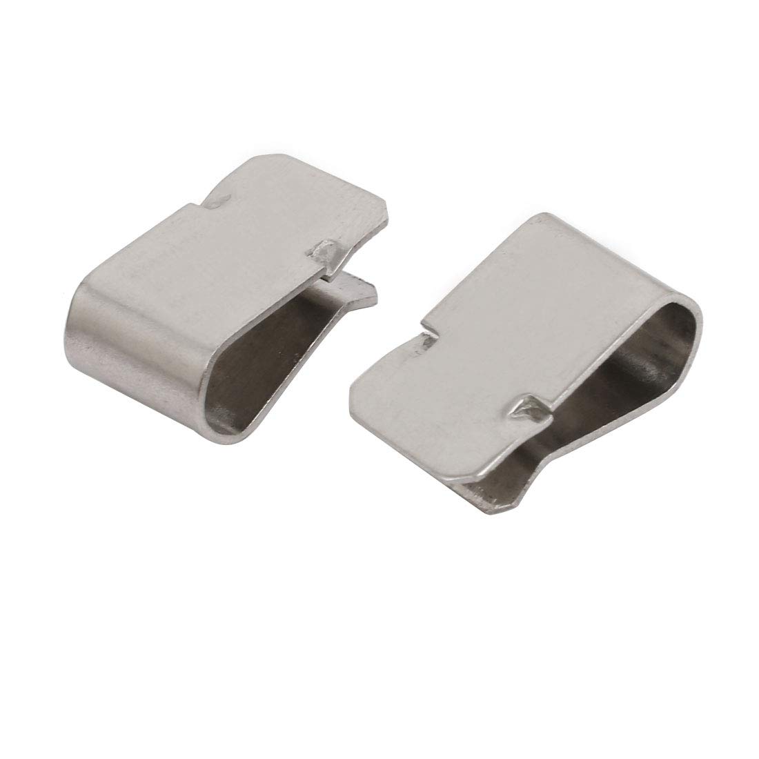 uxcell 20pcs Stainless Steel Spring U Clip Silver Tone 21.4mm x