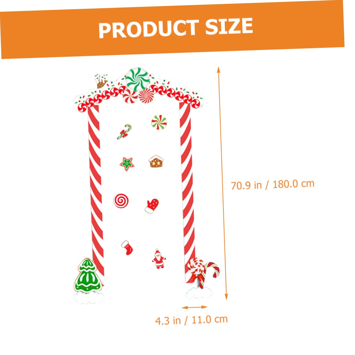 PRETYZOOM 5 Set Di Natale Adesivi Telaio Della Porta Di Natale Porta Di Della Finestra Decorazioni Per La Casa Di Ornamenti Natività Divertente Decorazione Della