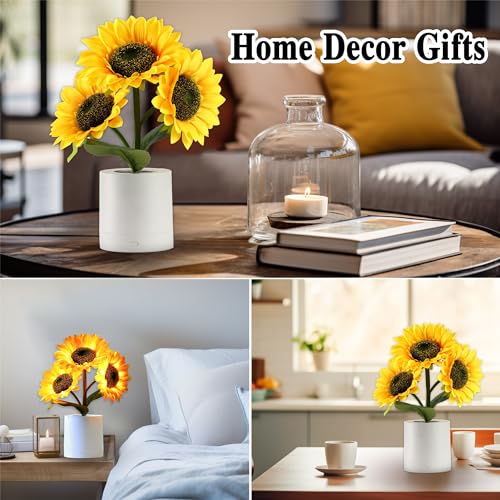 Sunflower LED Lamp for Women, Mother's Day Ideal for Bedroom Decor Sunflower Gifts for Mom Grandma Teacher Aunt Girlfriends Coworker Friend Wife Mothers Anniversary Birthday Christmas - Image 4