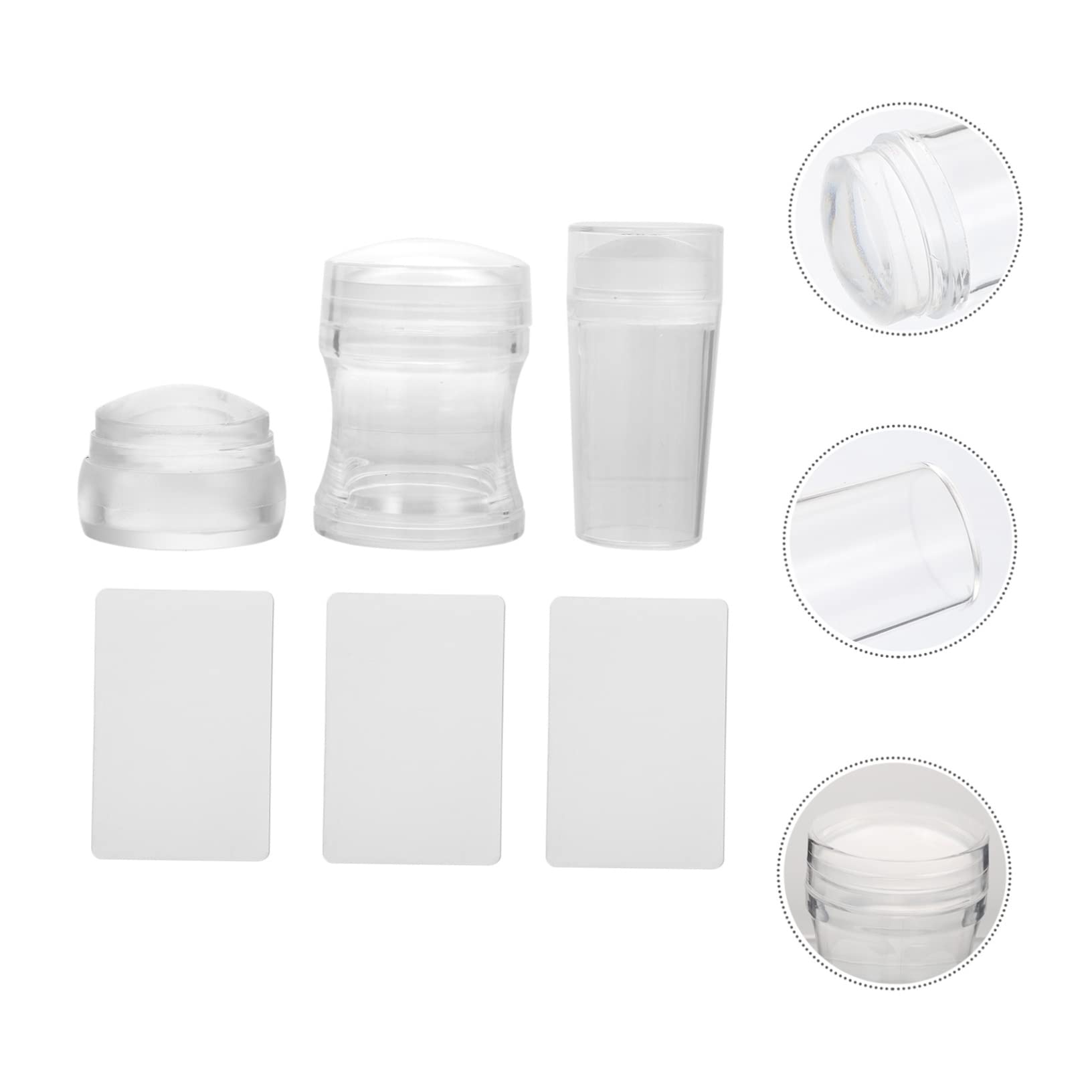 Housoutil 12sets Stampini Per Unghie Silicone Con Raschietti Strumento Per Manicure Art Timbratori e Raschietti Facile Usare e Portatile