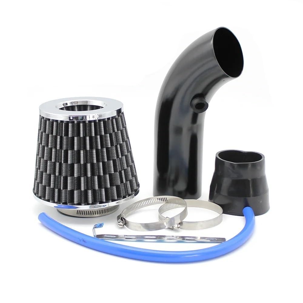 Kit De Filtro Aire Inducción Turbo Admisión Frío 76 Mm Para Accesorios Coche