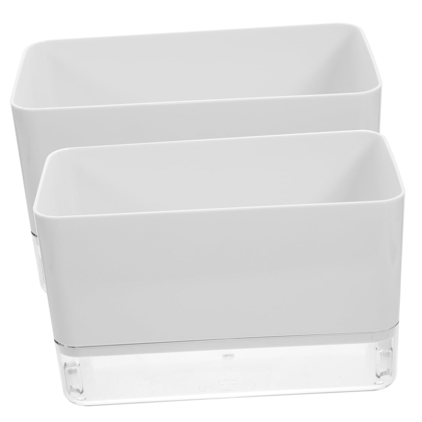 Milisten 2pièces Pot De Fleurs Auto-Irrigation Transparent à Double De Conteneurs pour Plantes Intérieur pour Maison Bureau Et Jardin