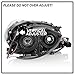 ACANII - For [Halogen Model] 2015-2021 Subaru WRX Black Housing Projector Headlights Headlamps Assembly Pair Left+Right