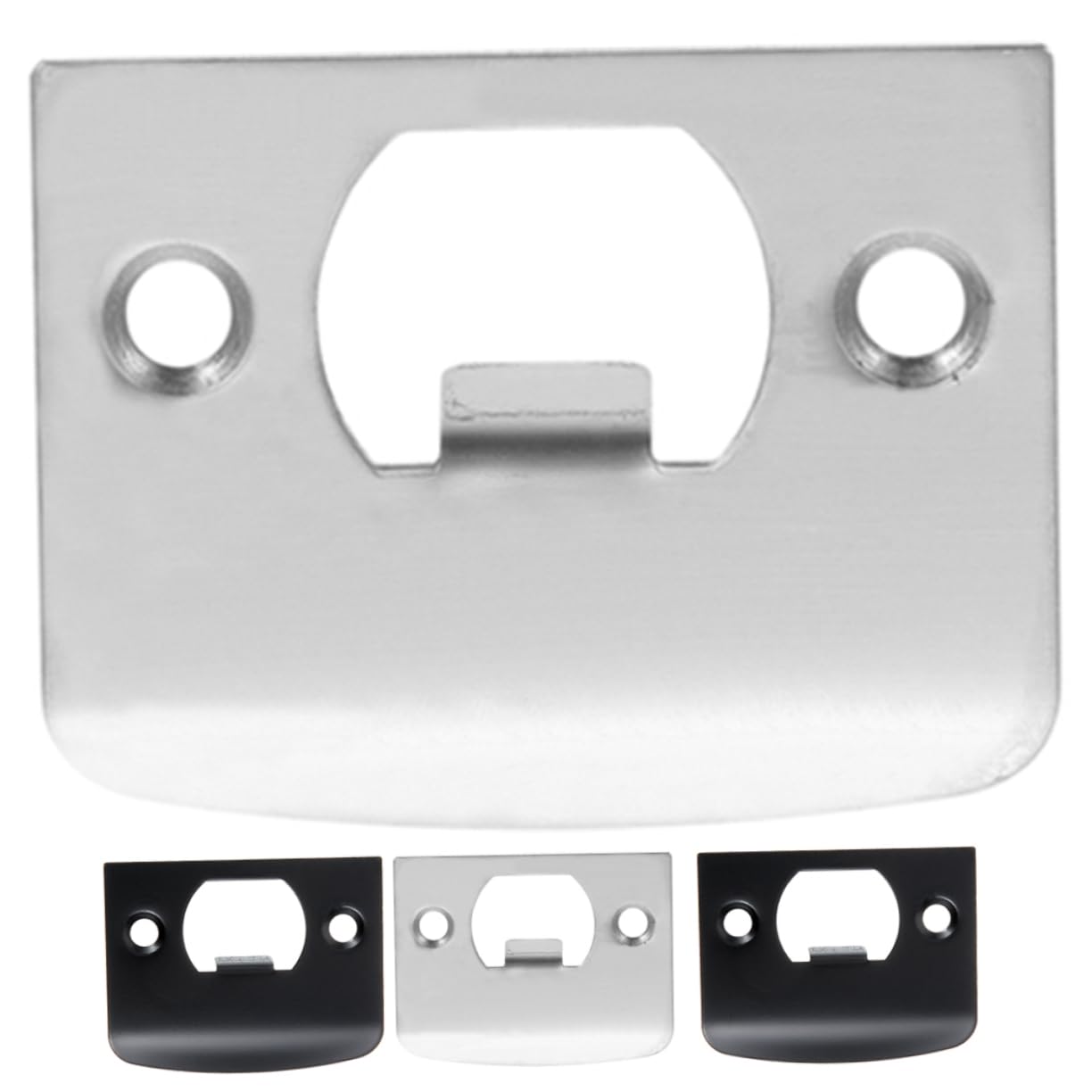 Hemobllo 5 Ensembles Guide De Serrure De Porte Intérieur Gâche De Pêne Dormant Verrou Porte Plaque De Renfort De Porte Plaque De Recouvrement De Trou De Porte 4 Pièces * 5