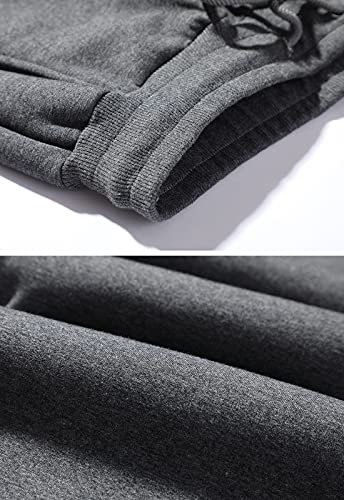 Kissonic Men's Winter Fleece Sweatpants Sherpa Lined Pants Athletic Track Running Pants4