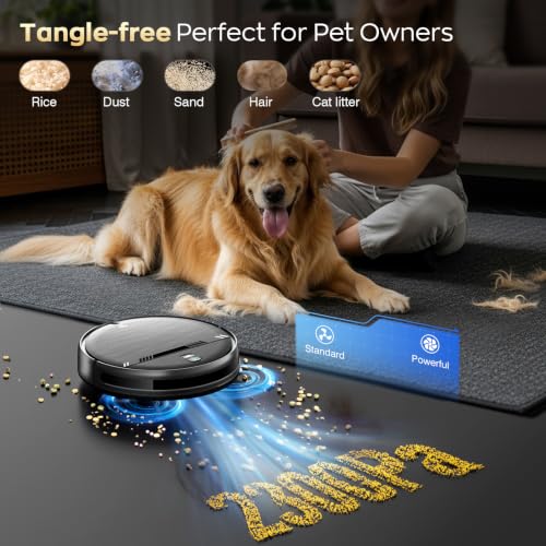Image of Robot Vacuum and Mop Combo, 2300Pa Strong Suction, 2-in-1 Dust Box and Water Tank, Works with Alexa /Google Assistant, Long Runtime, Schedule, Quiet, Ideal for Hard Floors, Low-Pile Carpets and Pets
