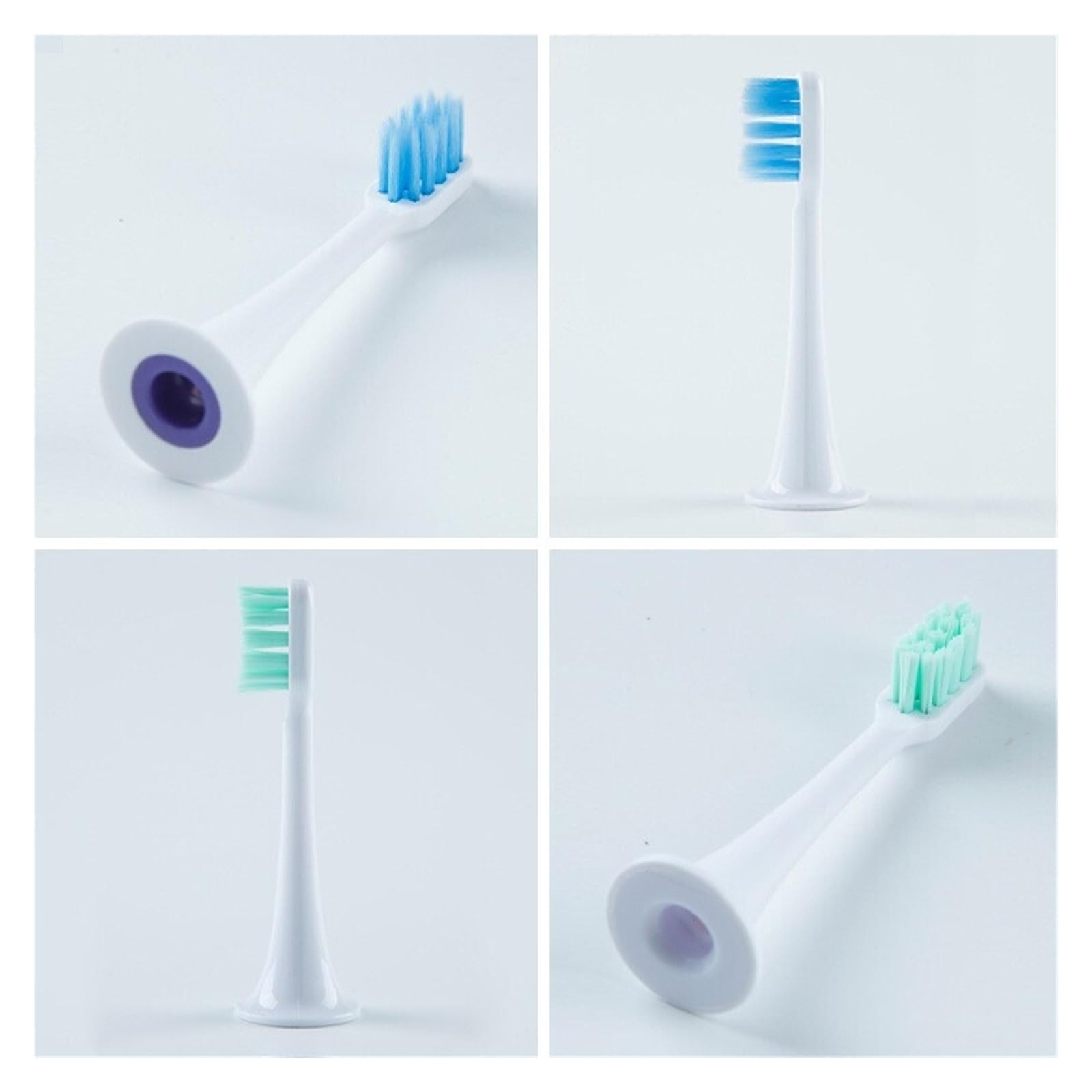 Cabezales, compatible con xiaomi, Mijia T300 T500 T700 | Cabezales para cepillo dental sónico, cerdas suaves, tapa antipolvo, empaque al vacío, niños(10White10Blue)