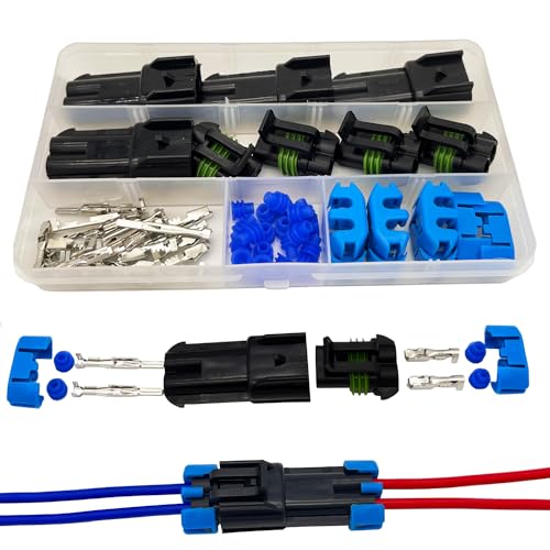Conectores impermeables de 2 pines para solucionar fallos de humedad en cables eléctricos de coche