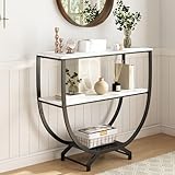 Sowone Mesa de Consola con Estantes de Almacenamiento de 3 Niveles, Mesa de Pasillo para Sala, Recibidor Entrada Casa,...
