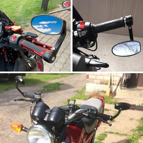 Espejo retrovisor lateral aluminio negro 7/8" para rutas en moto Aprilia RS 125 2