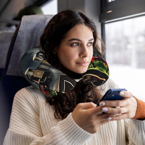 Almohada de viaje de espuma viscoelástica y funda suave miniatura 6