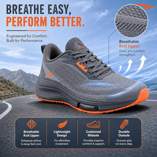 Image of ASIAN Titan-16 Men's Running Shoes | Lightweight Knit Mesh Upper | Breathable Airflow Design | EVA Grip Sole Comfortable Daily Use