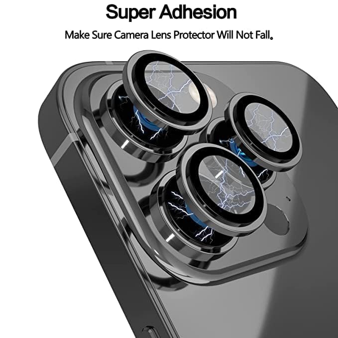 Image of DD SON Back Camera Lens Protector Tempered Glass For iPhone 13 Pro /iPhone 13 Pro Max | Case Friendly with Edge to Edge Coverage and Easy Installation Kit, Pack of 1 (Black)