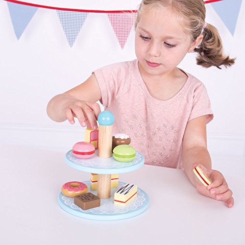 Bigjigs Toys Cake Stand with 9 Cakes - Thumbnail 6