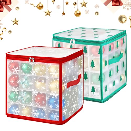 Weihnachtskugeln Aufbewahrungsbox 2er set, 128 Fächer je 7cm,...